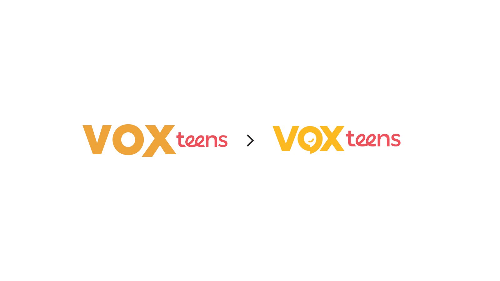 Evolução do logo Teens